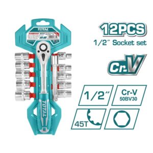 Assortimento 12pz Bussole 1/2" e accessori